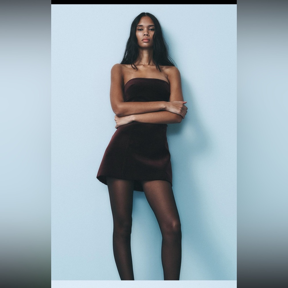 ZARA VELVET BOW DRESS